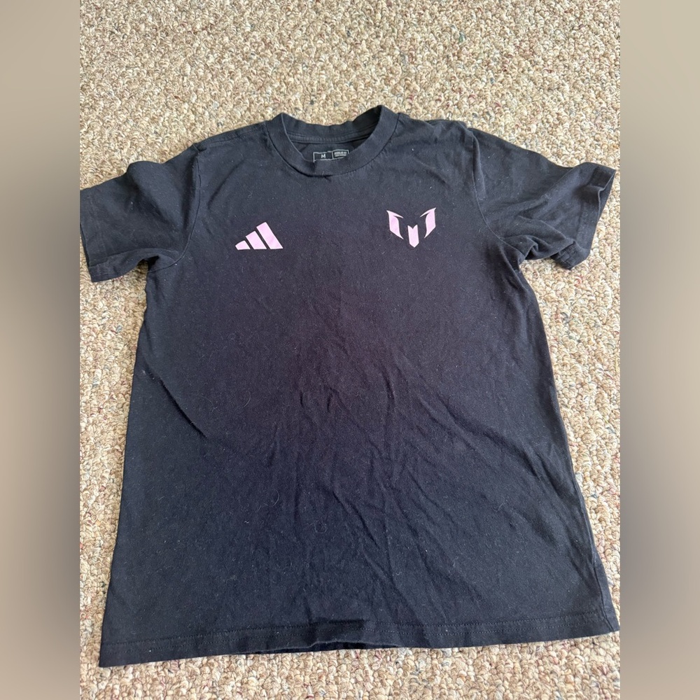 Adidas Black Tee with Pink Details